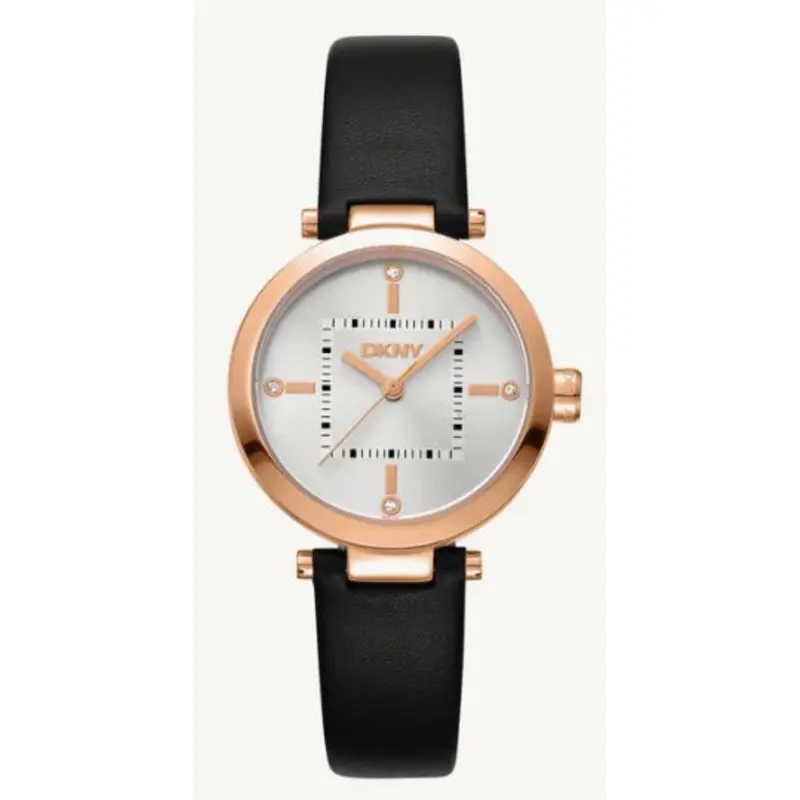Dkny Black Leather Strap Women's Watch Dk1l092l0035 1