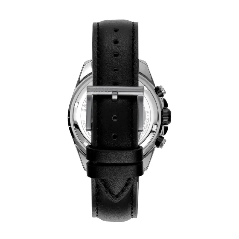 Dkny Consign Black Leather Strap Men Watch Dk1g049l0035 2