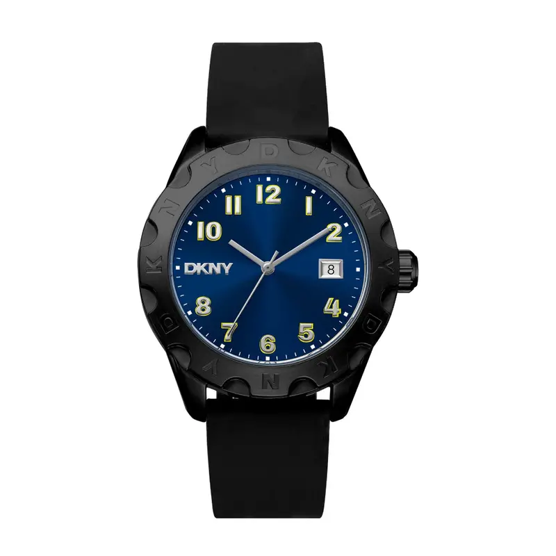 Dkny Consign Black Silicone Strap Men Watch Dk1g046p0035 1