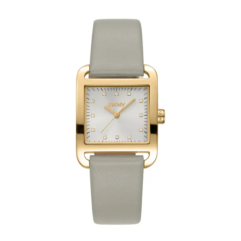Dkny Consign Iconic Grey Leather Strap Women Watch Dk1l004l0025 1
