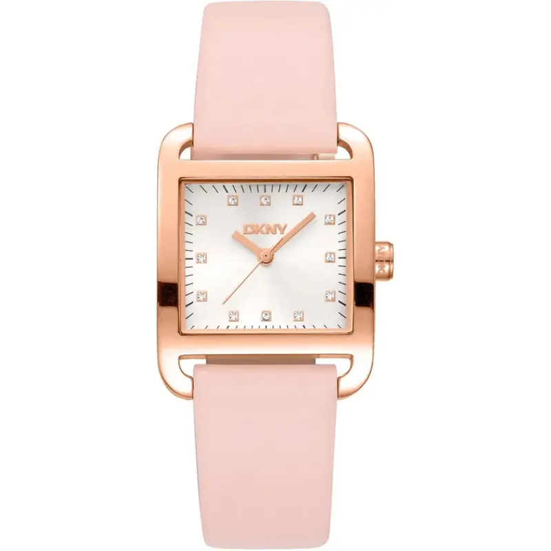 Dkny Consign Pink Leather Strap Women's Watch Dk1l004l0035 1