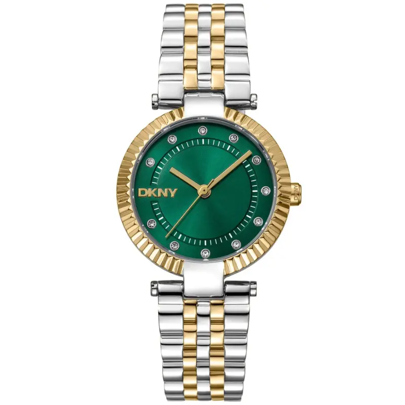 Dkny Essential Glitz Two-Tone Stainless Steel Strap Women's Watch Dk1l042m0075 1