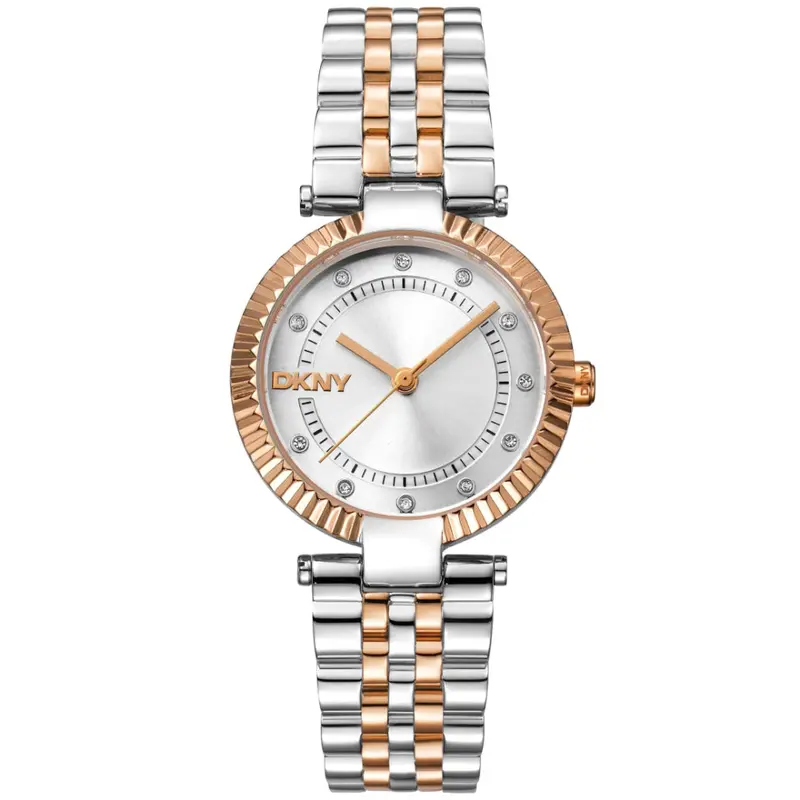 Dkny Essential Glitz Two-Tone Stainless Steel Strap Women's Watch Dk1l042m0085 1