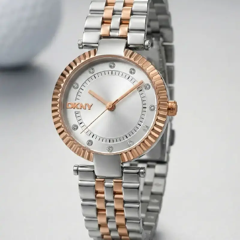 Dkny Essential Glitz Two-Tone Stainless Steel Strap Women's Watch Dk1l042m0085 2