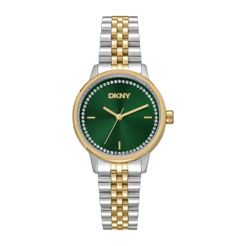 Dkny Green Dial Two-Tone Stainless Steel Strap Women's Watch Dk1l086m0085 1