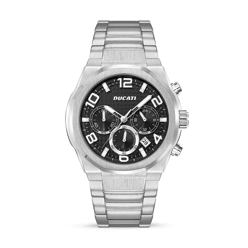 Ducati Black Dial Stainless Steel Men's Watch Dtwgi0001106 1