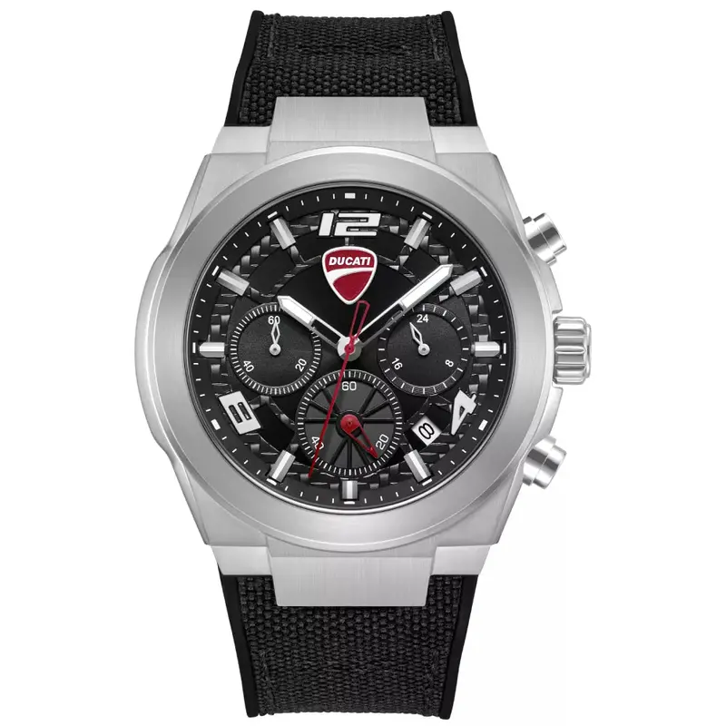 Ducati Black Silicone Strap Men's Watch - Chronograph | Dtwgc0002004 1