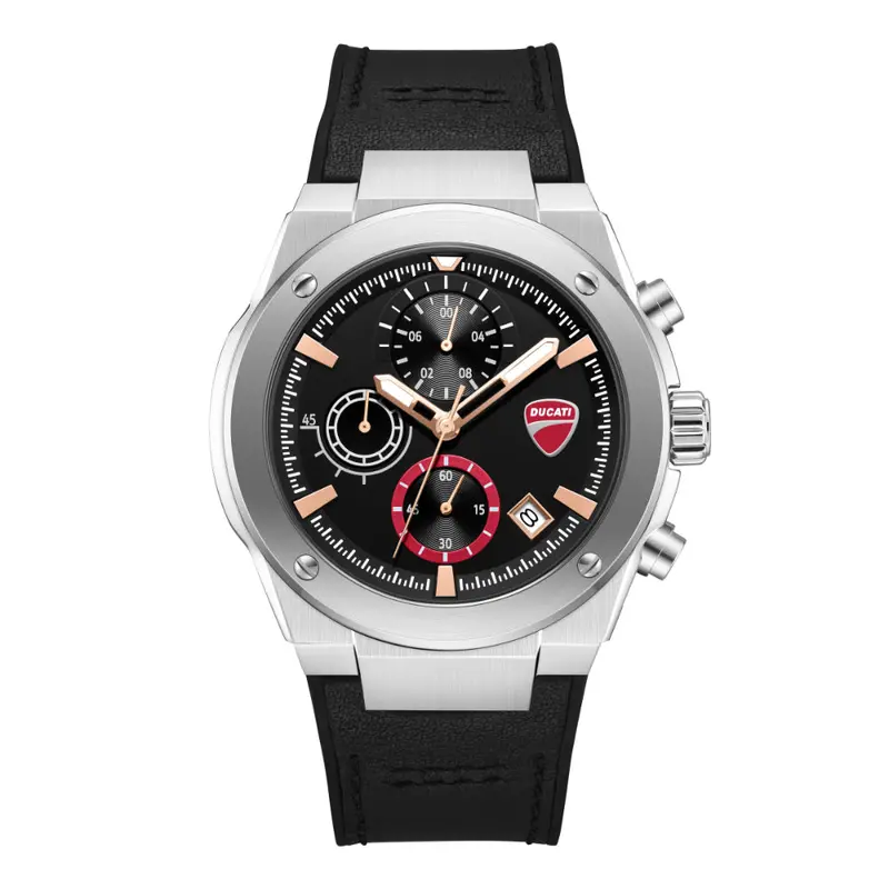 Ducati Chronograph Black Dial Silicone Strap Men's Watch Dtwgo0003101 1