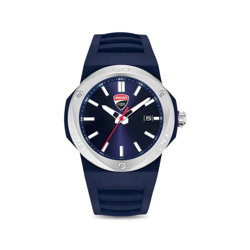 Ducati Corse Black Dial Blue Rubber Strap Men Watch Dtwgn0000501 1