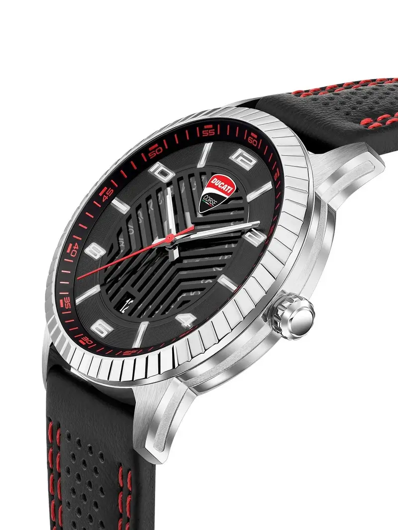 Ducati Corse Black Dial Leather Strap Men Watch Dtwgb0000405 2