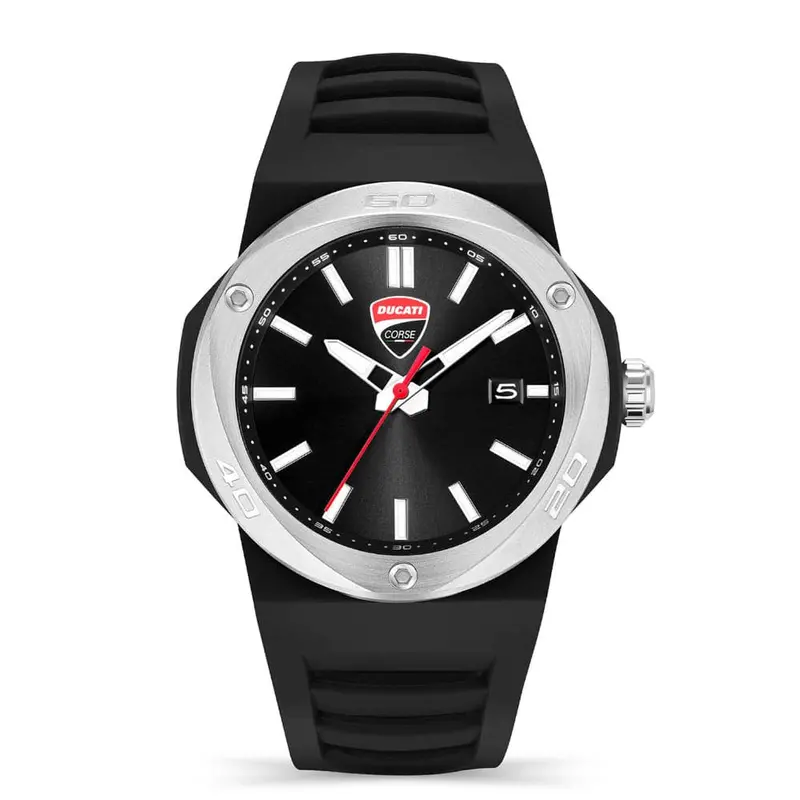 Ducati Corse Black Dial & Silicone Strap Men Watch Dtwgn0000502 1