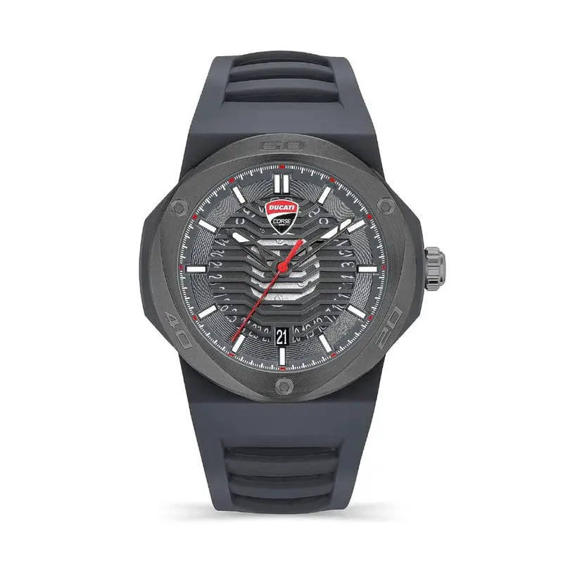 Ducati Corse Black Dial & Silicone Strap Men Watch Dtwgn0000505 1