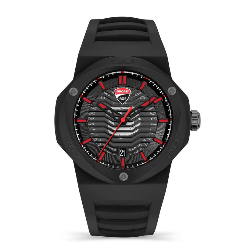Ducati Corse Black Dial & Silicone Strap Men Watch Dtwgn0000506 1