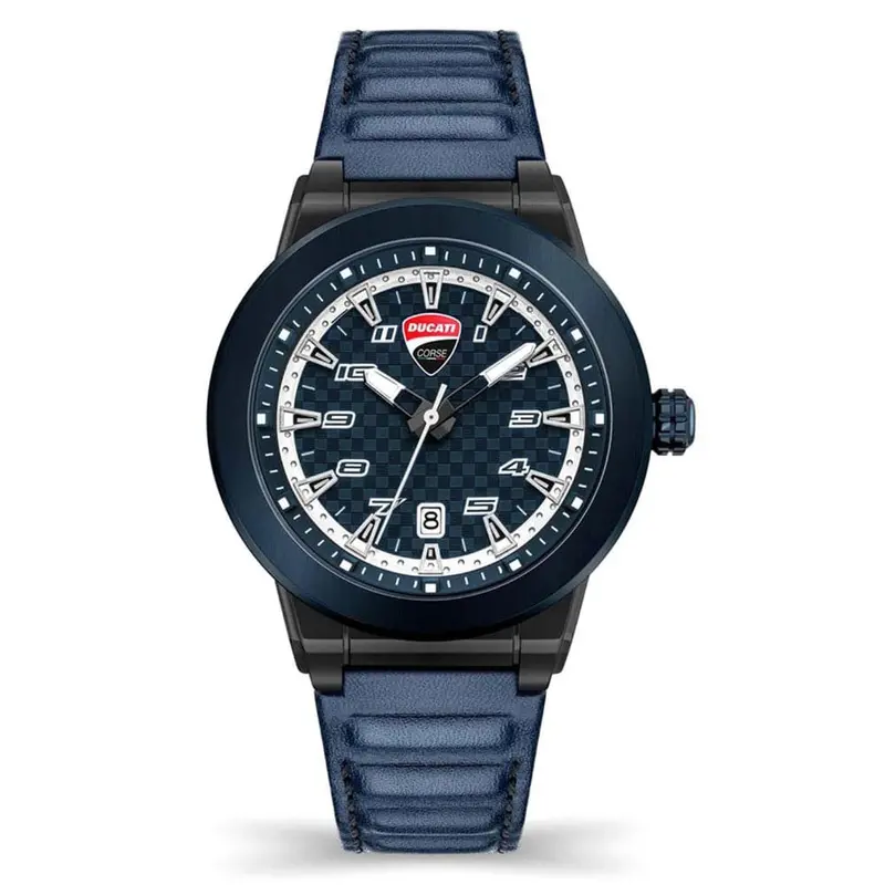 Ducati Corse Blue Dial Leather Strap Men Watch Dtwgb2019402 1