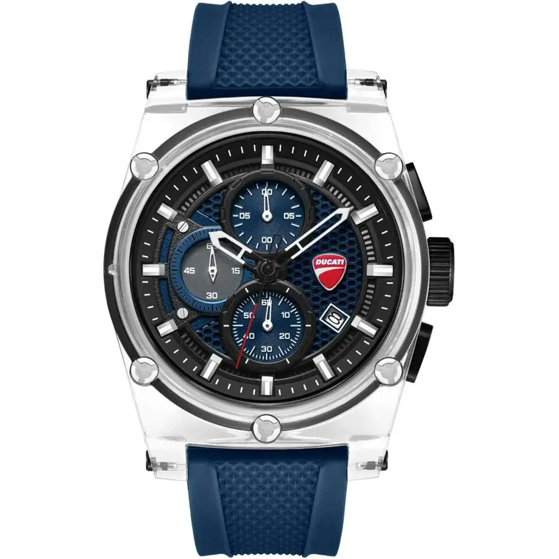 Ducati Corse Blue Silicone Strap Men's Watch - Chronograph | Dtwgo0001602 1