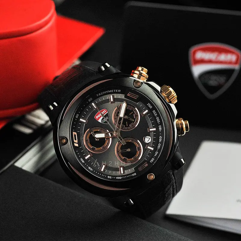 Ducati Corse Chronograph Black Dial Silicone Strap Men Watch Dtwgo2018802 1