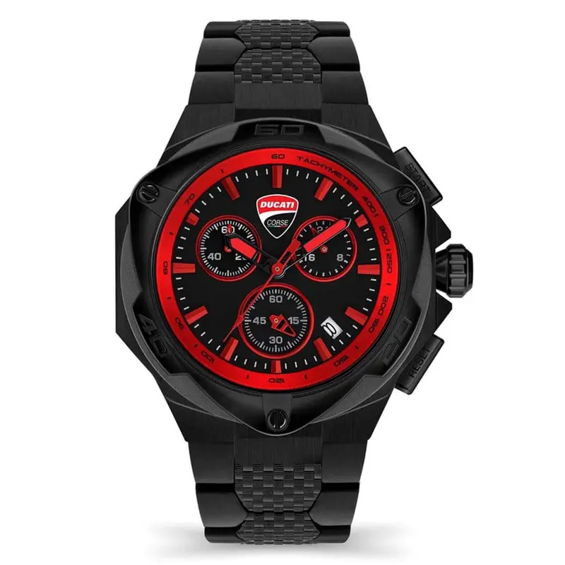 Ducati Corse Chronograph Black Dial Stainless Steel Strap Men Watch Dtwgi2019006 1