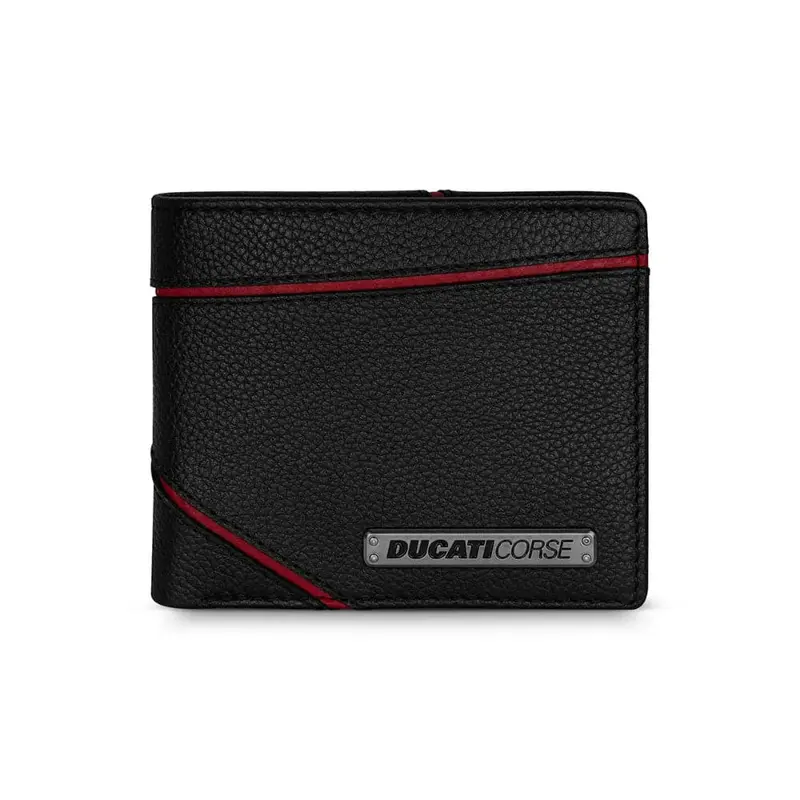 Ducati Wallet Corse Black Genuine Leather For Men Dtlgw2200702 1