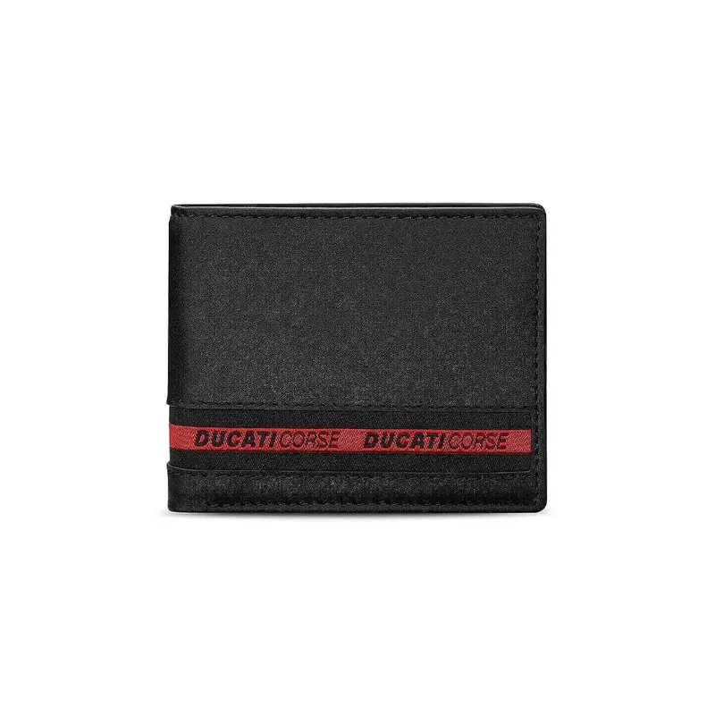 Ducati Wallet Corse Black Genuine Leather For Men Dtlgw2201101 1