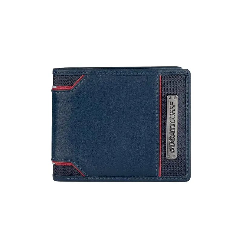 Ducati Wallet Corse Blue Genuine Leather For Men Dtlgw2000304 1