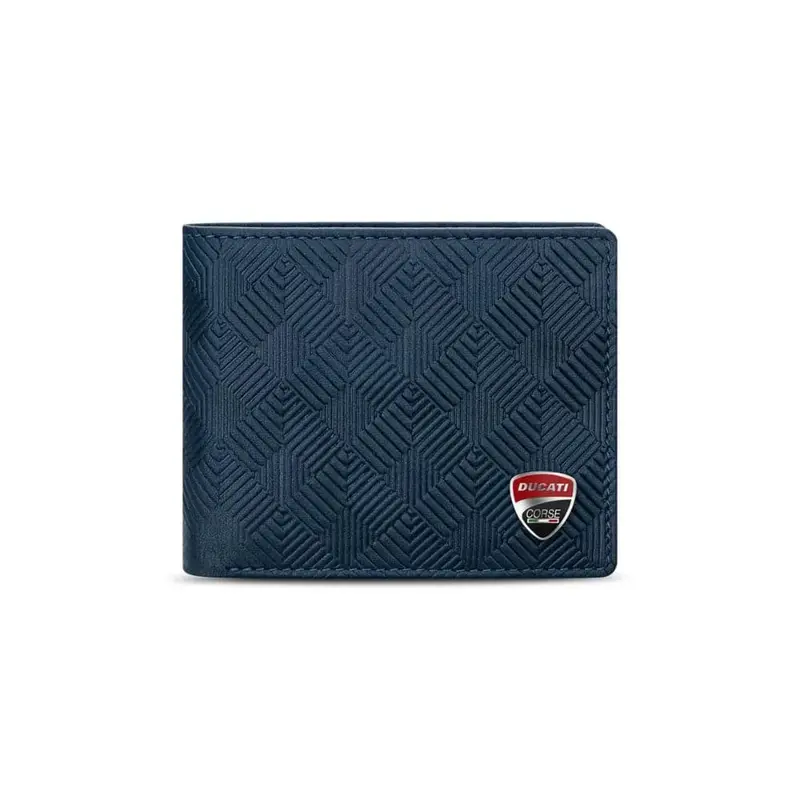 Ducati Wallet Corse Blue Genuine Leather For Men Dtlgw2200902 1