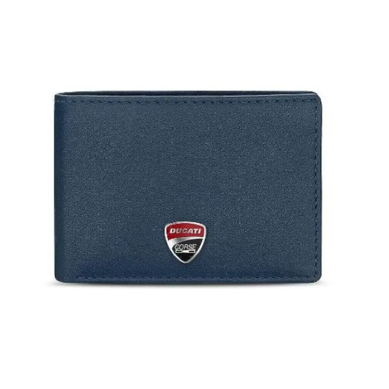 Ducati Wallet Corse Blue Genuine Leather For Men Dtlgw2201008 1