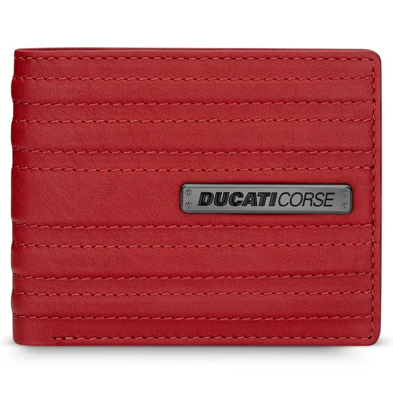 Ducati Wallet Corse Red Genuine Leather For Men Dtlgw2200102 1