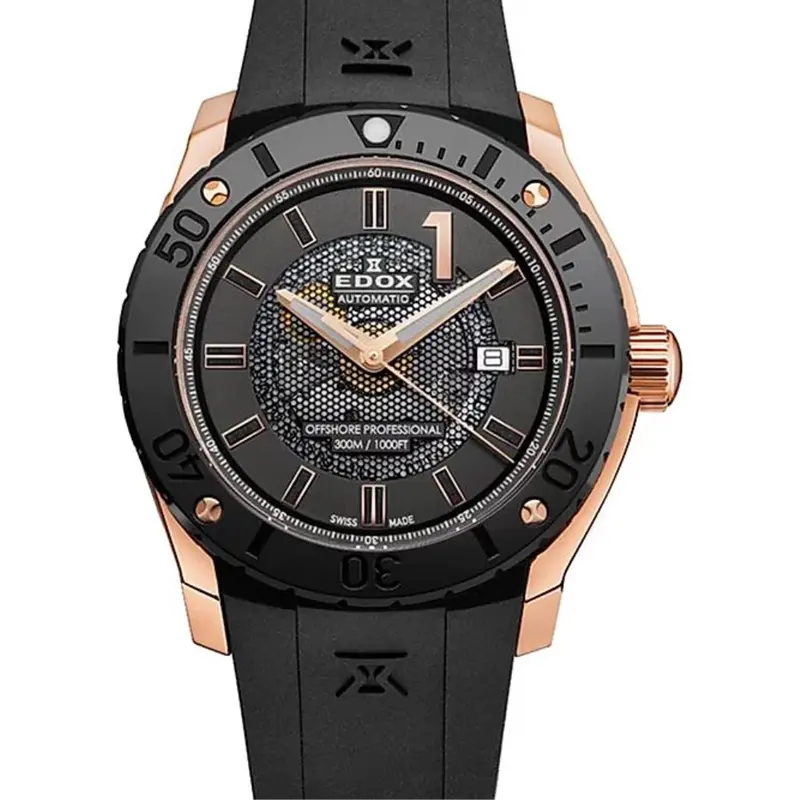 Edox Chrono-Offshore Automatic Date Ed80088-37R-Nir2 Men's Watch 1
