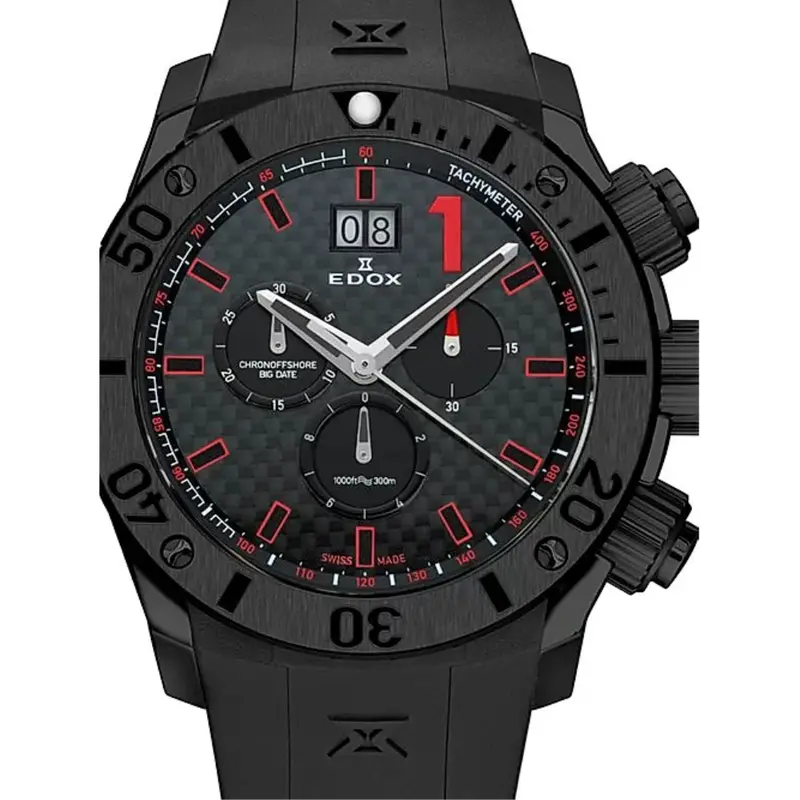 Edox Chrono-Offshore Big Date Ed10020-37Nc-Nro Men's Watch 1