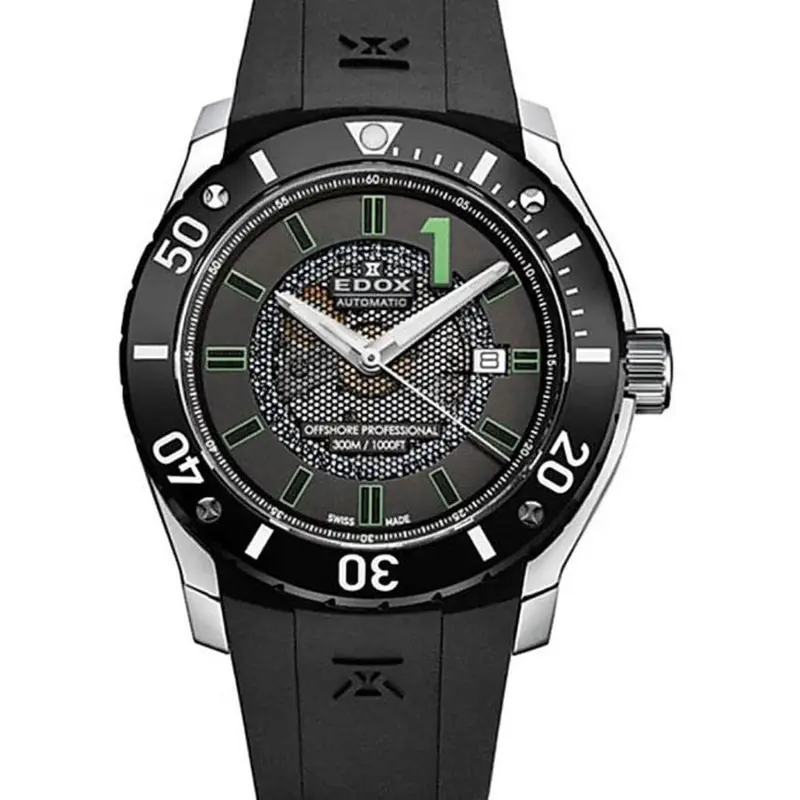 Edox Chrono-Offsore Automatic Date Ed80088-3-Nv2 Men's Watch 1