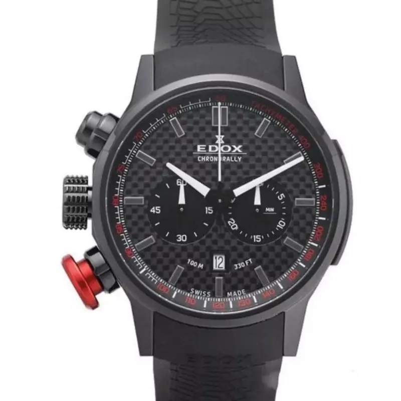 Edox Chronorally Ed10302-37N-Roin Analog Black Silicone Men Watch 1