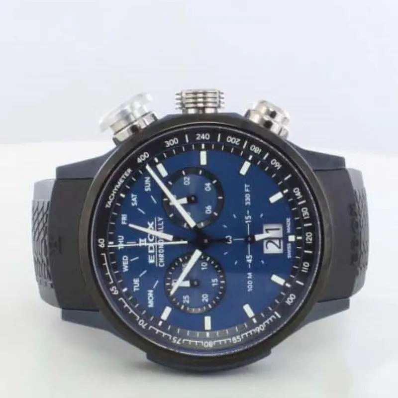 Edox Chronorally Ed38001-Tinbu1-Buib1 Men's Watch 2