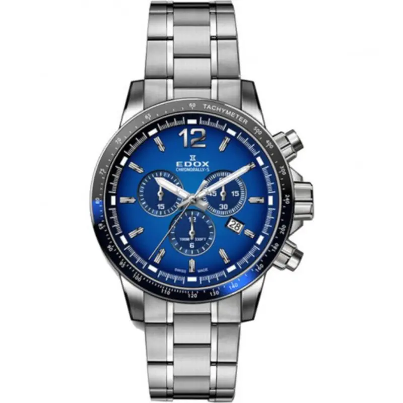 Edox Chronorally-S Blue Dial Ed10229-3Nbum-Buin Men's Watch 1
