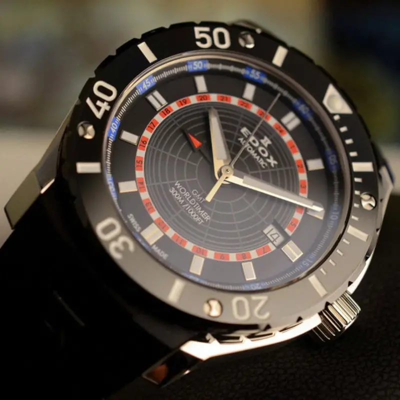 Edox Class 1 Gmt Ed93005-3-Nbur Men's Watch 2