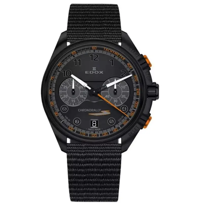Edox Ed09503-37Nnonan-Nno Black Fabric Strap Men's Watch 1