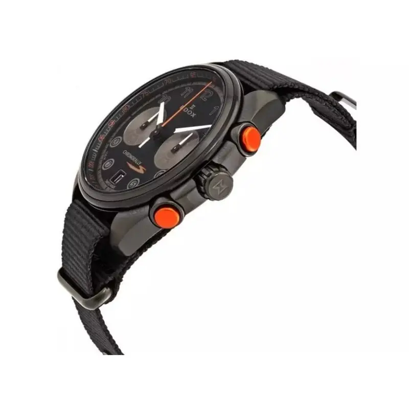 Edox Ed09503-37Nnonan-Nno Black Fabric Strap Men's Watch 2