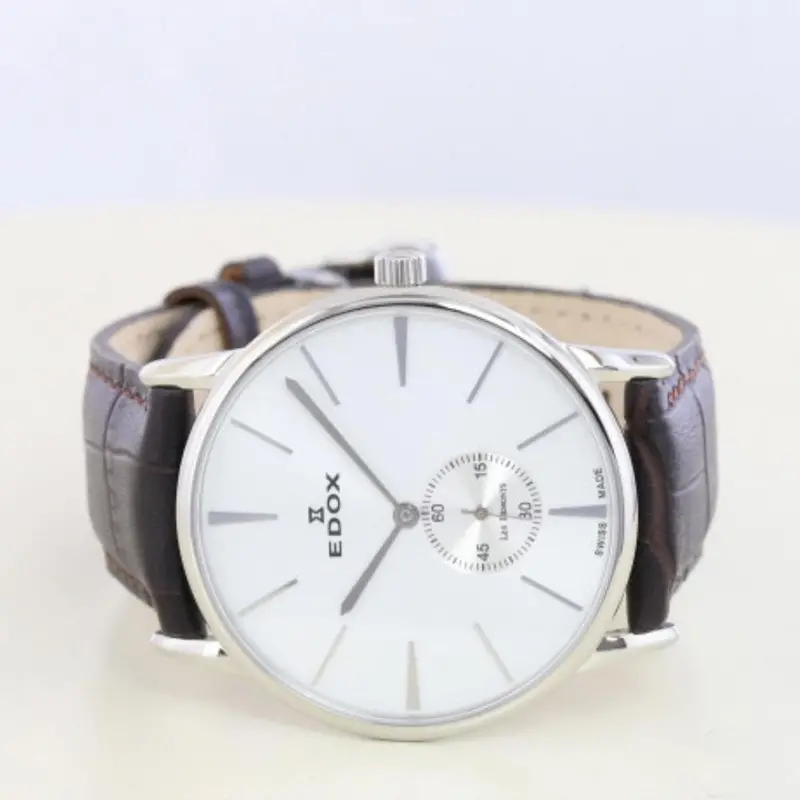 Edox Ed72014-3-Ain Brown Leather Men's Watch 2