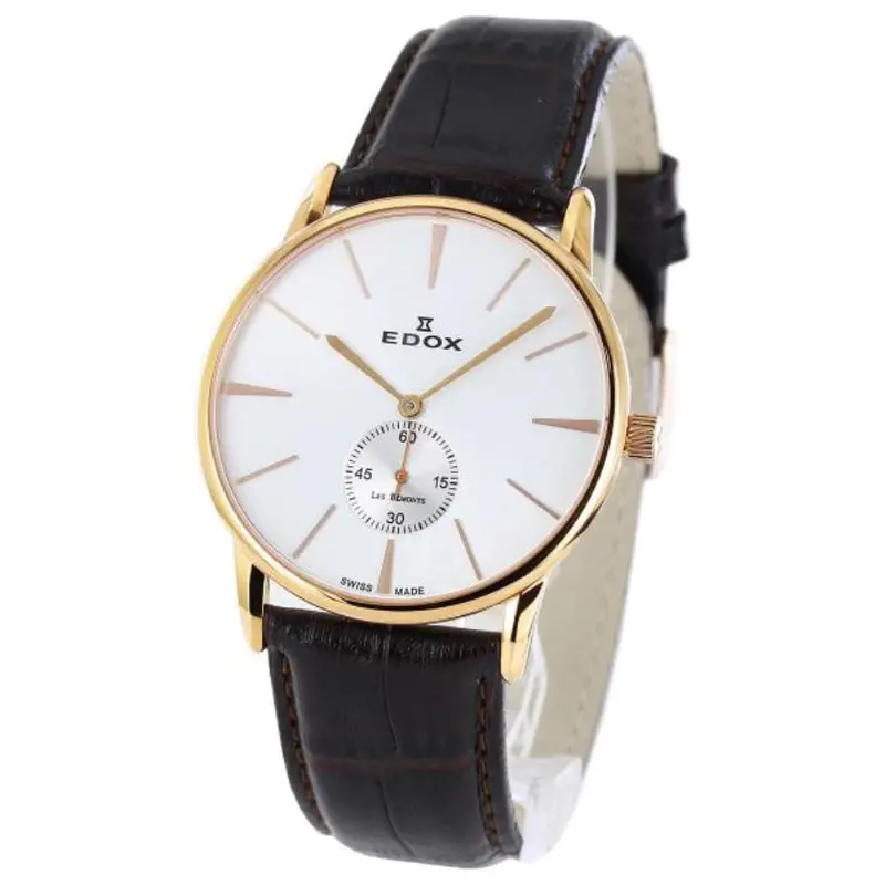 Edox Ed72014-37R-Air Black Leather Men's Watch 2