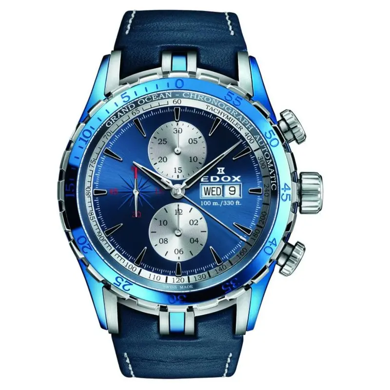 Edox Grand Ocean Chronograph Automatic Ed01121-357B-Buin Men's Watch 1