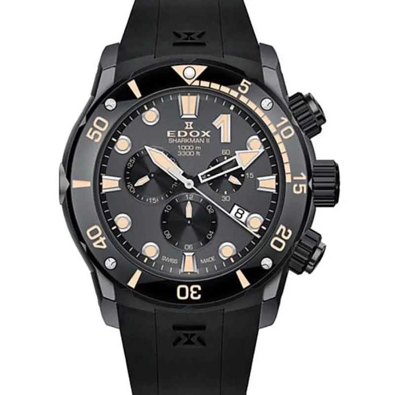Edox Sharkman Ii Ed10234-357Gn-Ninb Men's Watch 1