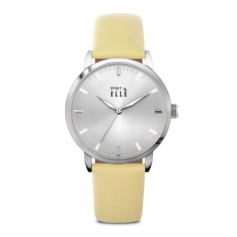 Elle Es20103s01x Yellow Leather Strap Women's Watch 1