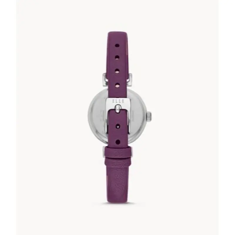 Elle Odéon Ell21065 Three-Hand Purple Leather Women's Watch 2