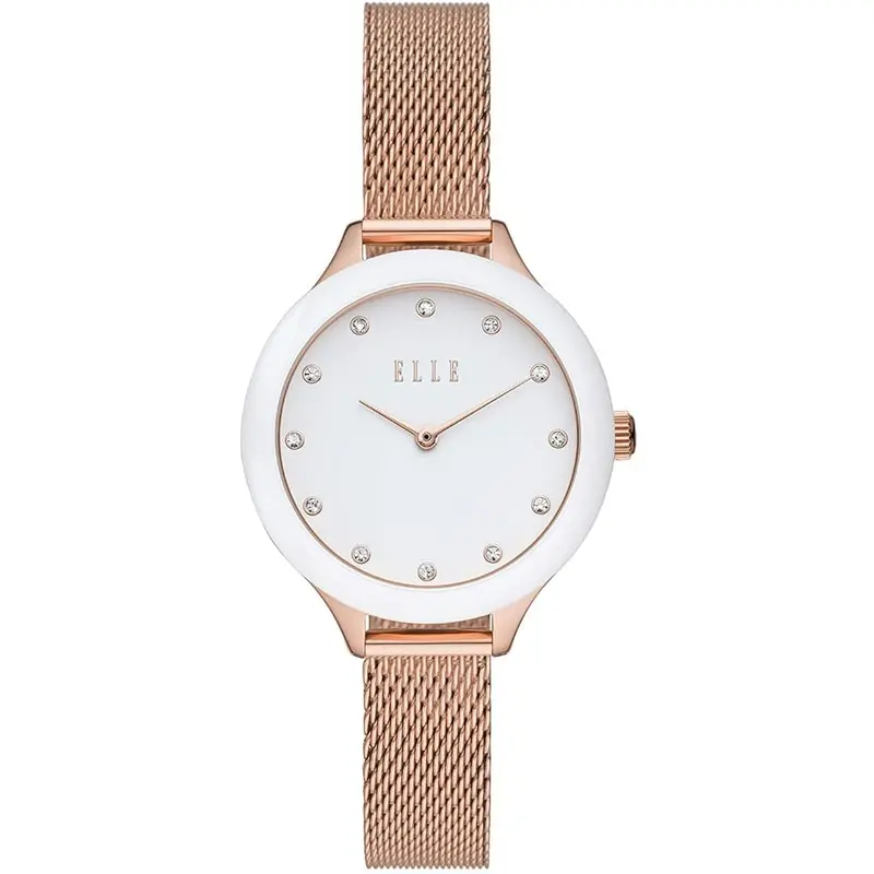Elle Passy Ell25050 Rose Gold Stainless Steel Mesh Strap Women's Watch 1