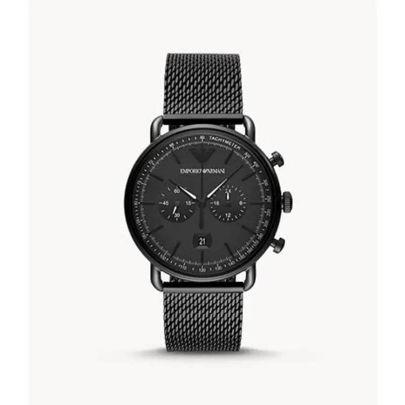 Emporio Armani Ar11264 Chronograph Black Stainless Steel Men's Watch 2