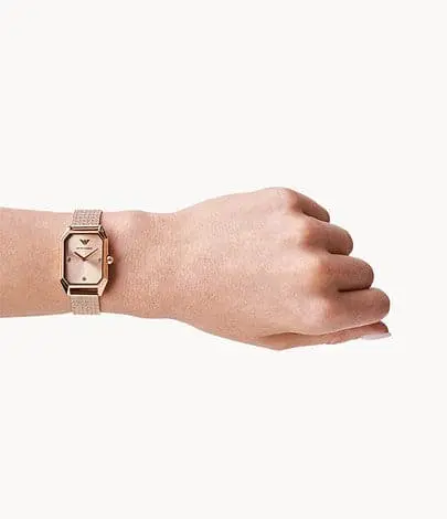 Emporio Armani Ar11345 Two-Hand Rose Gold Tone Women's Watch 2