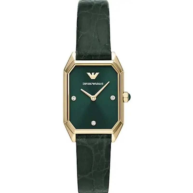 Emporio Armani Ar11399 Green Leather Women's Watch 1