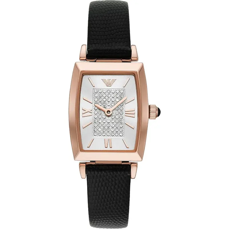 Emporio Armani Ar11408 Black Leather Women Watch 1