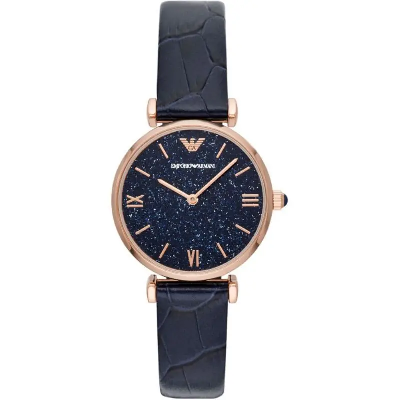 Emporio Armani Ar11424 Blue Leather Women Watch 1