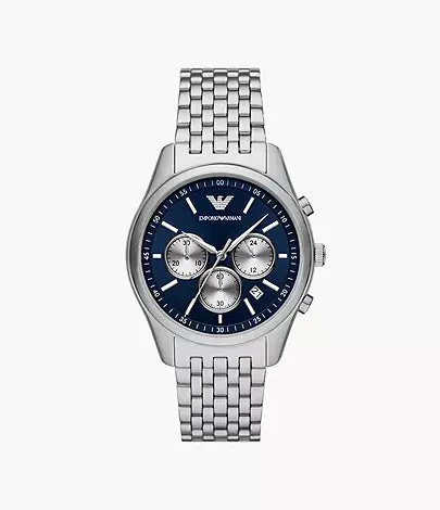 Emporio Armani Ar11582 Chronograph Blue Dial Steel Watch 1
