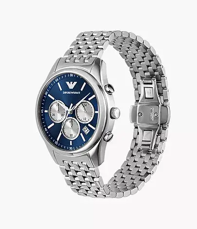 Emporio Armani Ar11582 Chronograph Blue Dial Steel Watch 2